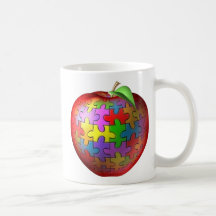 3D Puzzle Apple Coffee Mugs