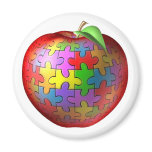 3D Puzzle Apple Fridge Magnets