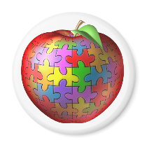 3D Puzzle Apple magnets by wolfmama 3D Puzzle Apple magnets