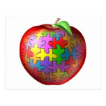 3D Puzzle Apple Post Card