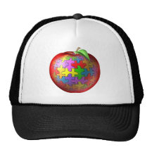3D Puzzle Apple Trucker Hat