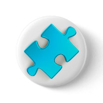 3D Puzzle Piece (Metallic Light Blue) Buttons