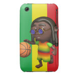 3d rasta basketball player iphone 3 case