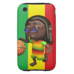 3d rasta basketball player tough iphone 3 cases