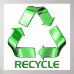 3d Recycle Graphic Print