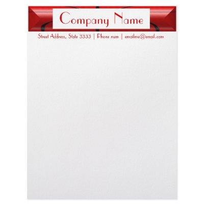 3D Red and White Stationary Customized Letterhead by makeasplash