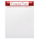 3D Red and White Stationary Customized Letterhead