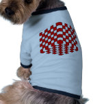 3D Red Cube Optical Illusion Dog T-shirt
