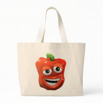 3d Red Pepper Laughs with joy Canvas Bags