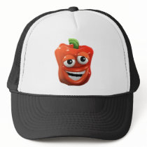 3d Red Pepper Laughs with joy Mesh Hats