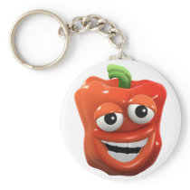 3d Red Pepper Laughs with joy Key Chain