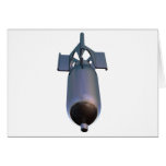 3d render of bomb falling from the sky card