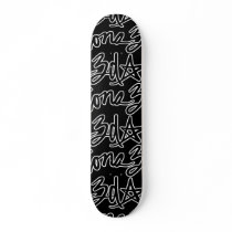 3d Scrypt Black Board Skate Boards