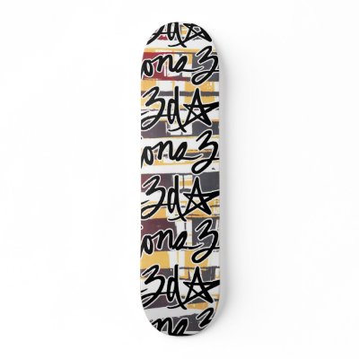 3d Scrypt & Squares Board Skate Boards by 3DInnovations