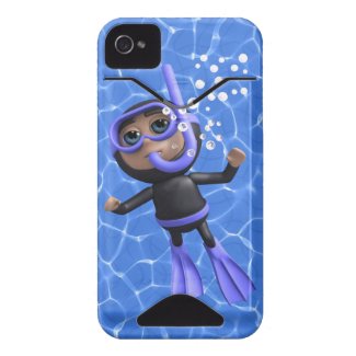 3d Scuba Diver Swims to Surface (Any Color U Like! casematecase