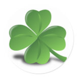 3D Shamrock/Clover Round Sticker