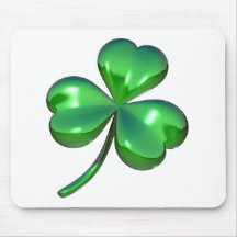 3d shamrock design mouse pads