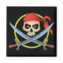 3D Skull and Crossbones Magnet