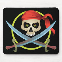 3D Skull and Crossbones Mousepad