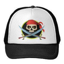 3D Skull and Crossbones Trucker Hats