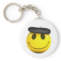 3d-smiley-beret key chains