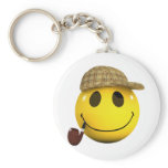 3d Smiley Detective Key Chains