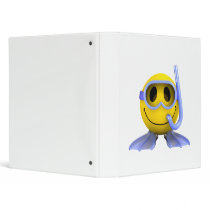 3d Smiley Diver 3 Ring Binders