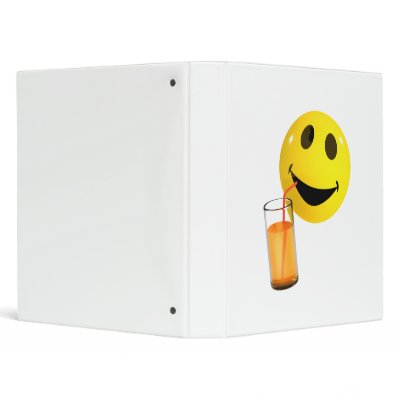 3d Smiley Drink 3 Ring Binders by SmileyBalls