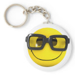 3d Smiley Nerd Geek Key Chain