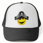 3d-smiley-pirate trucker hat