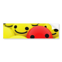 3D Smileys Bumper Sticker