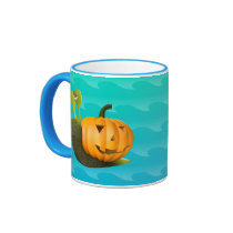 3d Snail Halloween Pumpkin Shell Coffee Mug