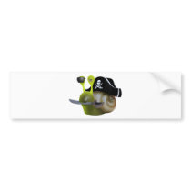 3d-snail-pirate bumper sticker