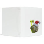 3d Snail Santa Cute 3 Ring Binders