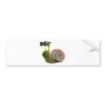 3d Snail Sunglasses Bumper Stickers