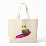 3d Snail Surfing Canvas Bags
