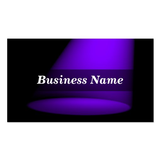 3D Spotlight (Purple) Business Card (front side)