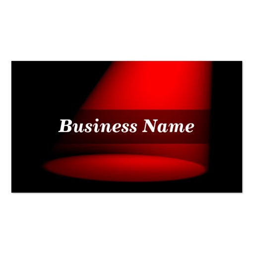 3D Spotlight (Red) Business Cards (front side)