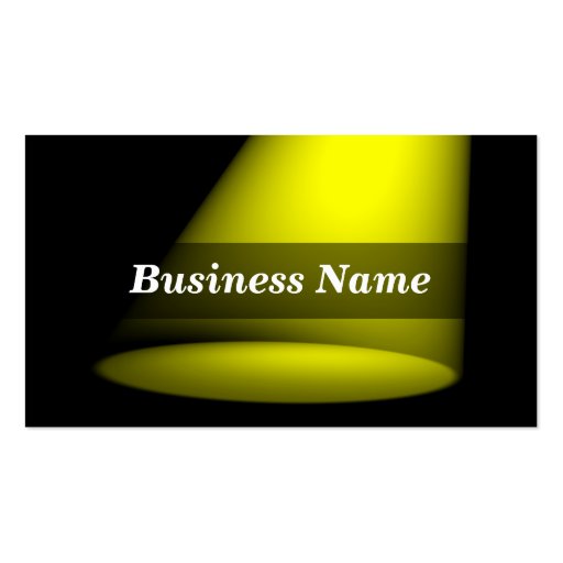 3D Spotlight (Yellow) Business Card Template (front side)