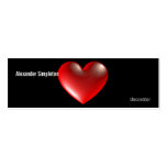 3D Style Heart Symbol Red Business Card Template