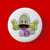 3D Tongue Wagger Pin buttons