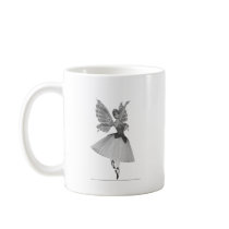 3D Toy Ballerina Black & White Infrared Coffee Mugs