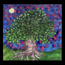 3D Tree Painting posters