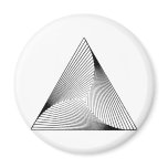 3d Triangle Optical Illusion Refrigerator Magnets
