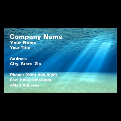 3D Underwater Ocean Scene Business Cards by GeoPappas