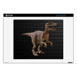 3d Velociraptor Dinosaur (editable) Decal For 14" Laptop