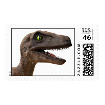3d Velociraptor Head Stamp