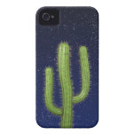 3d Wild West Cactus Starry Sky (editable) Iphone 4 Cases