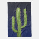 3d Wild West Cactus Starry Sky (editable) Kitchen Towels