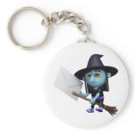 3d Witch Halloween Invitation Keychain